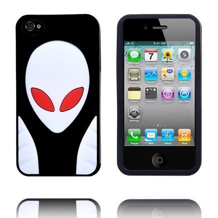 Alien Invasion Musta Iphone 4s Silikonikuori