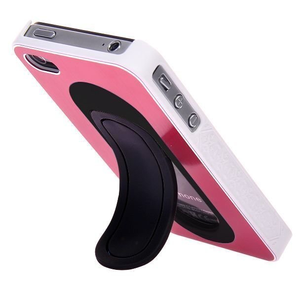 Alumiininen Tausta Kick Stand Punainen Iphone 4 / 4s Suojakuori