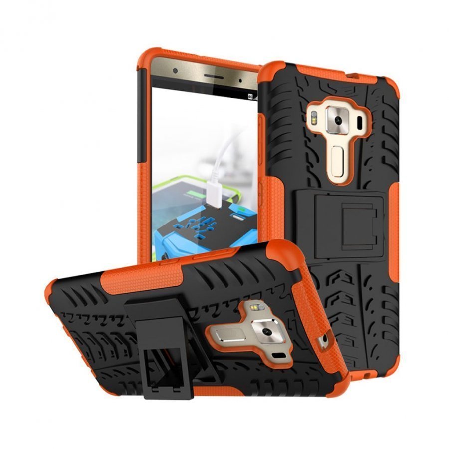 Asus Zenfone 3 Deluxe Zs570kl Hybridi Kuori Standillä Oranssi