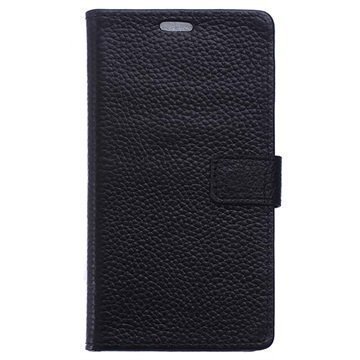 Asus Zenfone Selfie ZD551KL Nahkainen Lompakkokotelo Musta