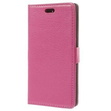BlackBerry Z3 Wallet Nahkakotelo Kuuma Pinkki