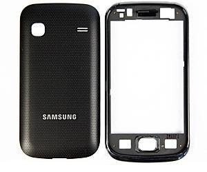 Etupaneeli with Akku kansi Samsung S5660 Galaxy Gio dark silver Alkuperäinen