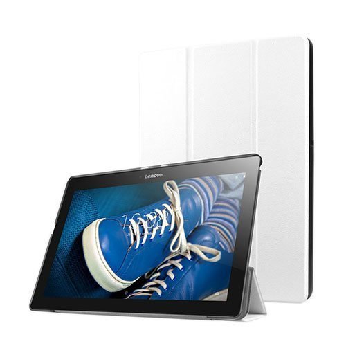 Gaarder Lines Lenovo Tab A10-30 Nahkakotelo Standillä Valkoinen