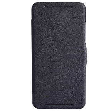 HTC Desire 700 Dual Sim Nillkin Fresh Series Läpällinen Nahkakotelo Musta