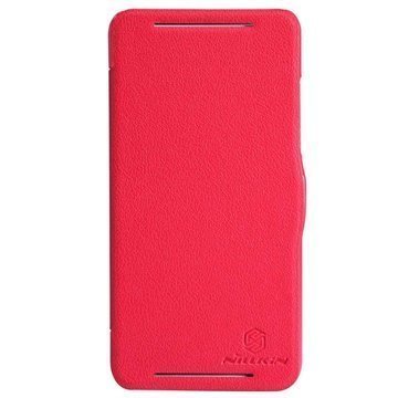 HTC Desire 700 Dual Sim Nillkin Fresh Series Läpällinen Nahkakotelo Punainen