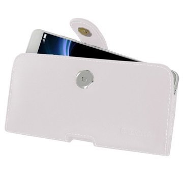 Huawei Honor V8 PDair Vaakasuuntainen Nahkakotelo Valkoinen