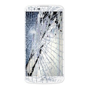 LG K10 LCD-näytön ja Kosketusnäytön Korjaus Valkoinen