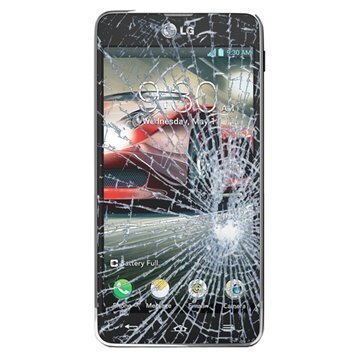 LG Optimus F5 P875 Näytön Lasin ja Kosketusnäytön Korjaus Musta