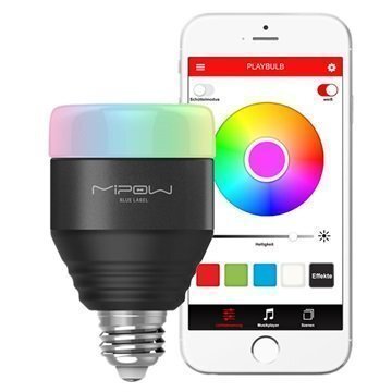 MiPow Playbulb Smart LED-valo iOS Android Musta