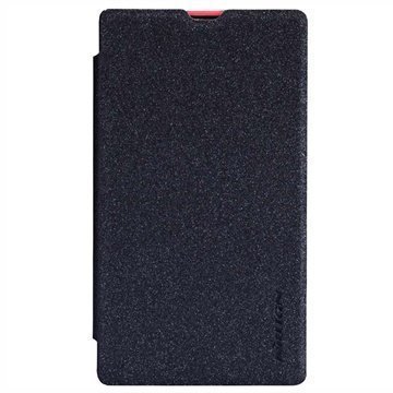 Nokia X Nokia X+ Nillkin Sparkle Series Läpällinen Nahkakotelo Musta