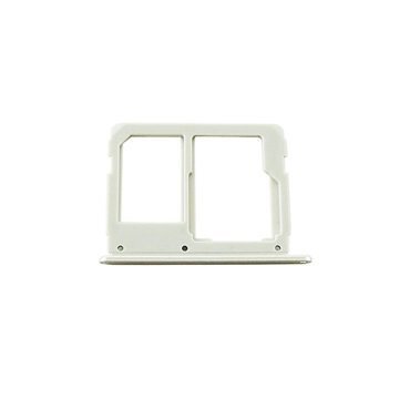 Samsung Galaxy A3 (2016) A5 (2016) SIM & MicroSD Korttipaikka Valkoinen