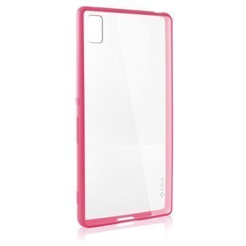 Sony Xperia Z3+ Xperia Z3+ Dual Ksix Fusion Case Transparent / Pink