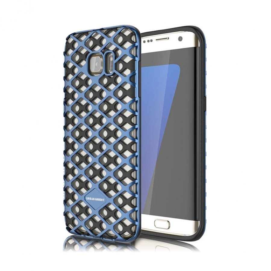 Urban Knight Samsung Galaxy S7 Edge Joustava Hybridi Muovikuori Vaaleansininen
