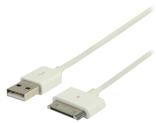 Valueline Ipad / Iphone / Ipod Apple 30-Napainen Usb 2.0 A Uros-Uros Synkronointi- Ja Latauskaapeli Valkoinen 2