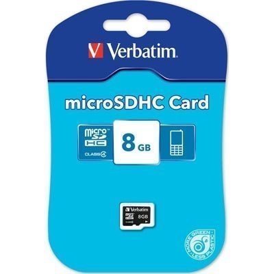 Verbatim muistikortti microSDHC 8GB micro Secure Digital Class 4