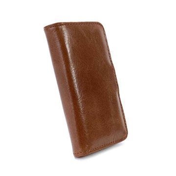 iPhone 5C Tuff-Luv Vintage Lompakkomallinen Nahkakotelo Ruskea