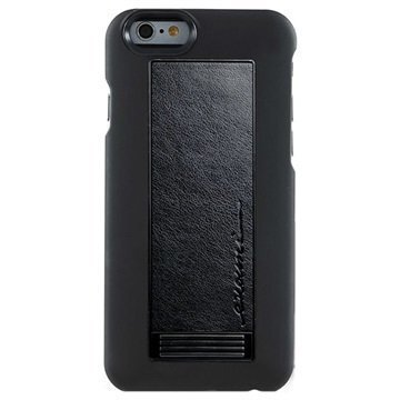 iPhone 6 / 6S Evouni S56 Nahkainen Arc Jalustakotelo Musta