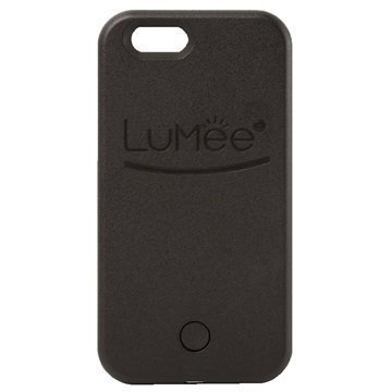 iPhone 6 / 6S LuMee LED-Valaistu Selfie-Kotelo Musta