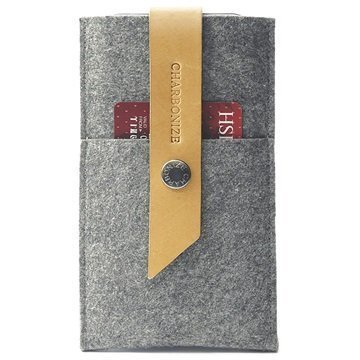 iPhone 6 Plus / 6S Plus Charbonize Lompakkokotelo Vaaleanharmaa