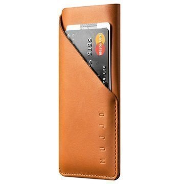 iPhone 7 Mujjo Wallet Nahkainen Kotelo Keltaruskea