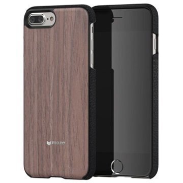 iPhone 7 Plus Mozo Puinen Suojakuori Musta Pähkinäpuu